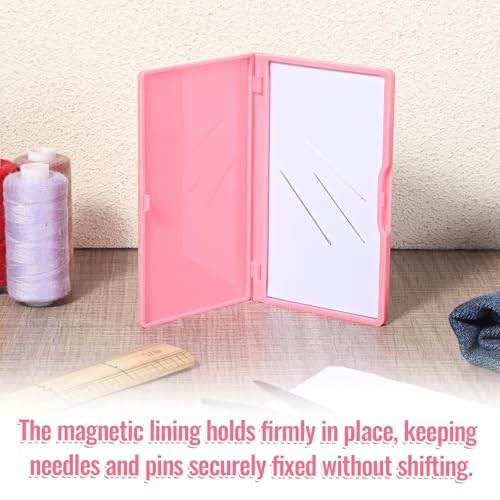 2Pcs Magnetic Needle Case Rectangle Magnetic Needle Holder Keeper Cross Stitch Sewing Knitting Pin Holder Case Organizer Storage Box for Pin Organizer
