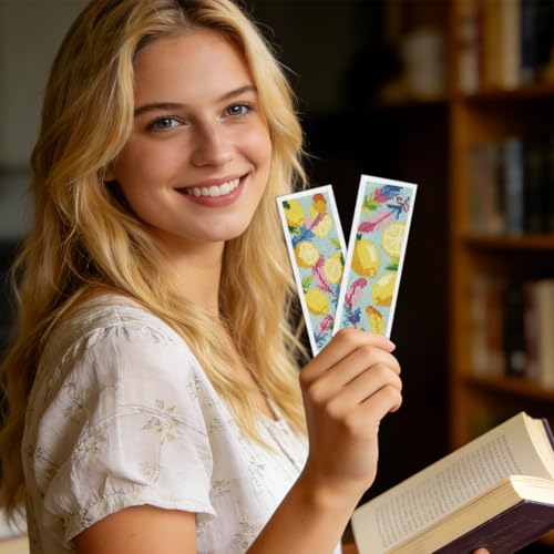ORIGACH 6 Pack Lemon & Feather Cross Stitch Kit - style: Fresh Lemon & Feather