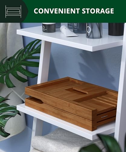 Trending Now Wood Bath Tray – Bathtub Tray for Tub, Expandable Bamboo Bath Tray & Bathtub Caddy with Book Holder, Wine Glass Holder, Phone & Tablet Stand, Spa Bath Accessories, Birthday Gifts for Mom - color: Brown