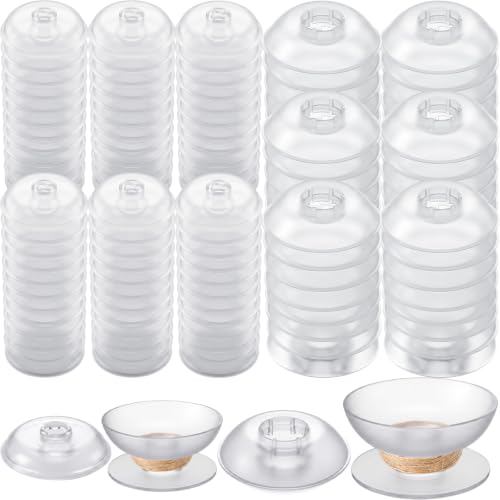 Klyyo Clyro 60 Pack 1.875'' 2.5'' No-Tangle Yarn Bobbins, Clear - color: Transparent, size: 2 Size