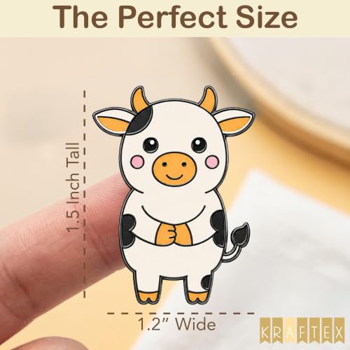 Kraftex Magnetic Needle Minder. Needleminder for Embroidery & Sewing. Cute Needlepoint Accessories. Magnetic Needle Holder for Cross Stitch. Cute Magnet Pin Gift - color: Cow