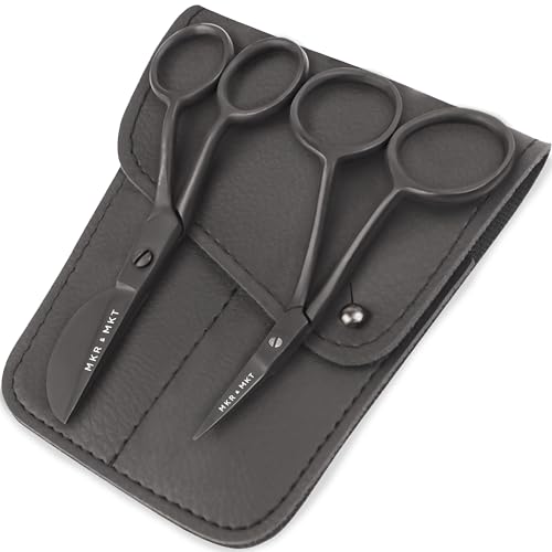 Applique Embroidery Scissors Set - Duckbill & Needlepoint, 4.5", Black - color: Black