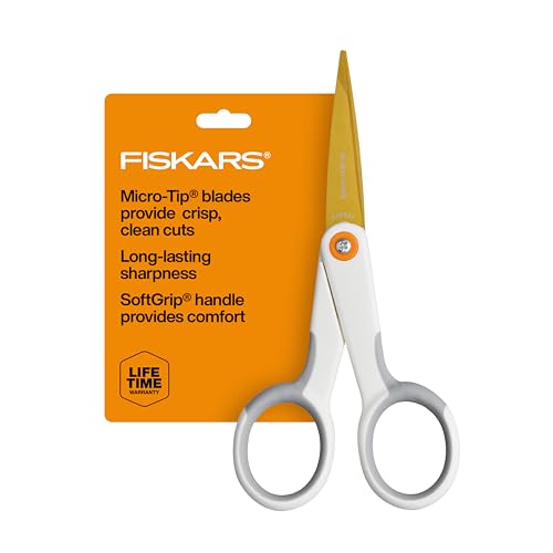 Fiskars 5" Micro-Tip Titanium Scissors, Precision Craft Scissors - style: Micro-Tip Titanium