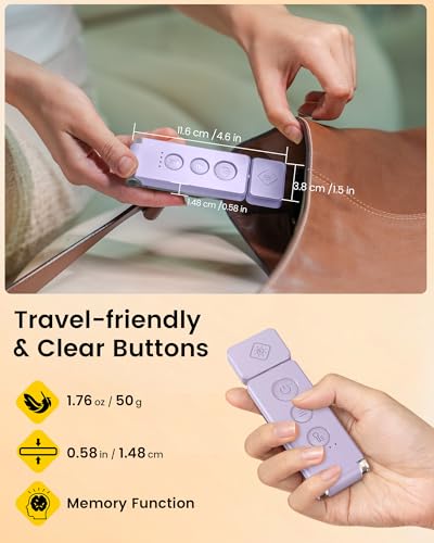 Glocusent Eye-Caring 12 LED Book Light, Compact Rechargeable Reading Light - color: Purple