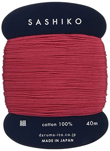 Yokota Daruma Sashiko Thread Single and Variegated Color (Madder, Thin 40M Card) - color: Madder