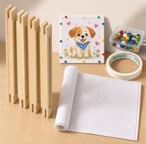 14-Mesh Needlepoint Canvas Pack (62" x 20") – 100% Cotton Blank Mesh Fabric