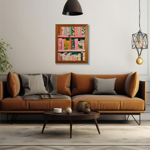 niurenmaoyi Stamped Cross Stitch Kits for Beginners,Counted Embroidery Craft Kits for Adults,Needlepoint Kits for Adults,Bookshelf Wall Art 11.8X15.8In - color: Cross Stitch Kits0121-03