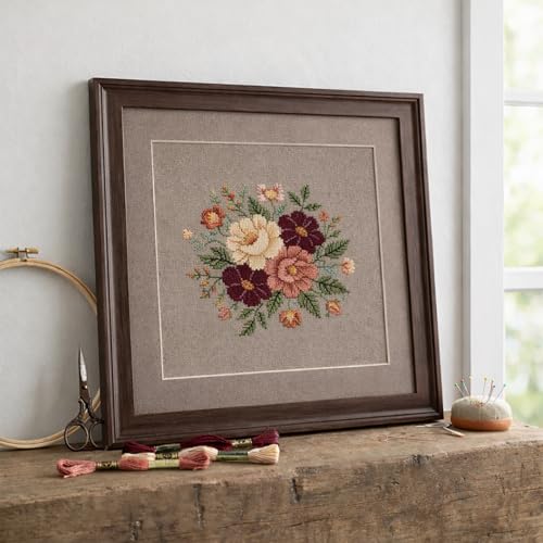 Essentials By Leisure Arts Aida Cloth 18 Count, 30"x36", Taupe Cotton Cross Stitch Fabric, 3 pc, Even-Weave Mesh for Embroidery, Needlepoint & Needlework Projects