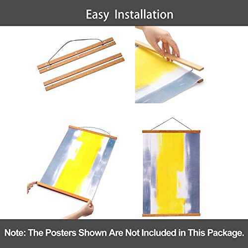 WITCOLOR Magnetic Poster Hanger Frame 28x22 28x20 28x40 Poster Frame 28 Inch Wide 1 Pack Magnetic Hanging Frame Teak Wood 28" Wide Magnetic Poster Hanger Picture Frame - color: Teak Wood, size: 28 Inch