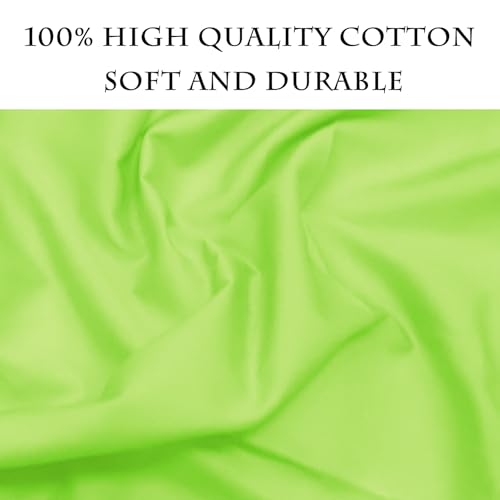 Green Cotton Fabric 3 Yards, 100% Natural Cotton Poplin Fabric by The Yard, 59 Inches Wide Lining Fabric for Sewing Apparel Cloth Hard-Wearing & High-Density Embroidery Quilting, Sewing Material - color: Green, size: 3Y
