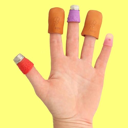 Bohin Leather Thimble Size M Brown Protective Material for Hand Sewing - size: sz m