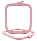 Nurge Square Embroidery Hoop - Plastic Cross Stitch Frame for Needlepoint & Embroidery - Adjustable Craft Hoop - Pink - No:3 (Medium) - color: Pink, size: No:3 (Medium)