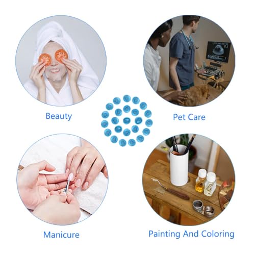 Medium Disposable Nitrile Finger Cots, Anti-Static Non-allergenic Finger Protectors,Suitable for Beauty, Cleaning, Massage,Electronic Repair 100 pcs (Blue) - color: Blue