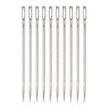 HARFINGTON 10pcs 4 Inch Upholstery Needles Large Eye Stitching Needles Stainless Steel Straight Hand Sewing Needles for Home Hand Sewing Leather Tapestry Embroidery Tufting Webbing Carpet - size: 4 Inch