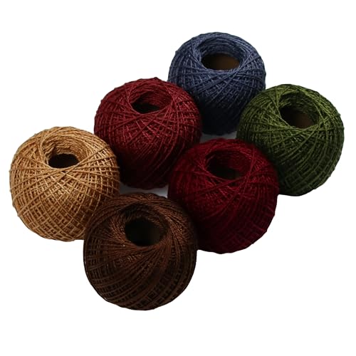 KCS Mercerized Pearl Cotton Thread Size 8 Crochet Needlework Embroidery Threads Ball (6, 29) - color: 29