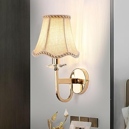 Fuloon Small Clip on Chandelier Lamp Shades, 6 Pack, Sand Beige - color: Sand Beige, size: 6 Pack