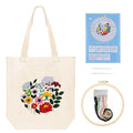 Huacan Embroidery Canvas Bag Kits for Adults Beginner Stamped Flowers Pattern DIY Cross Stitch Printed Flower Stitching Sewing Kit - color: Flower 7