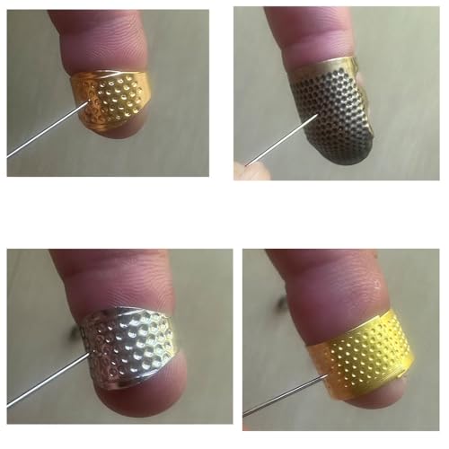 Bouclel 8 PCS Knitting Thimble,Sewing thimbles,Sewing Finger Protector,