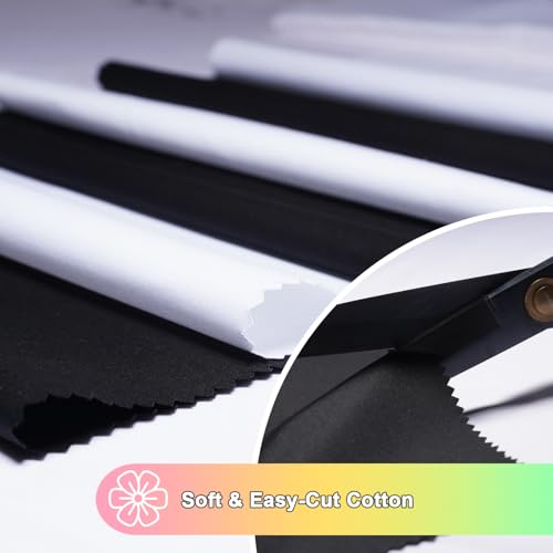 Pre-Cut Cotton Fabric Squares (42pcs 5'' Black) - color: 42pcs 5'' Black
