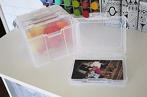 ArtBin 6947ZZ Photo & Craft Organizer Set, Large Box with [5] Plastic Storage Cases Inside, Clear - style: Large Box with 5-Pack inside