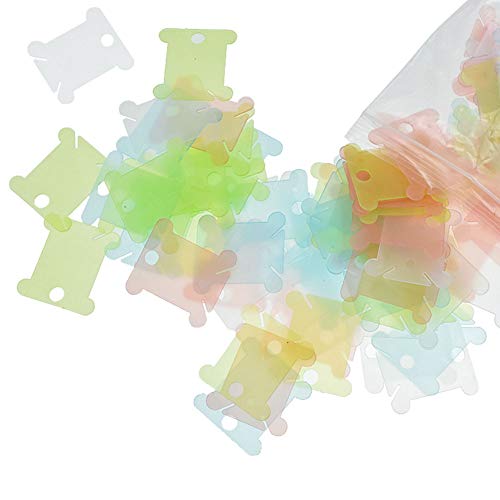 120 Pieces Plastic Sewing Thread Winding Plate Board Assorted Color Thread String Winder Cross Stitch Embroidery Thread Bobbins Organizer Sewing Embroidery Tool