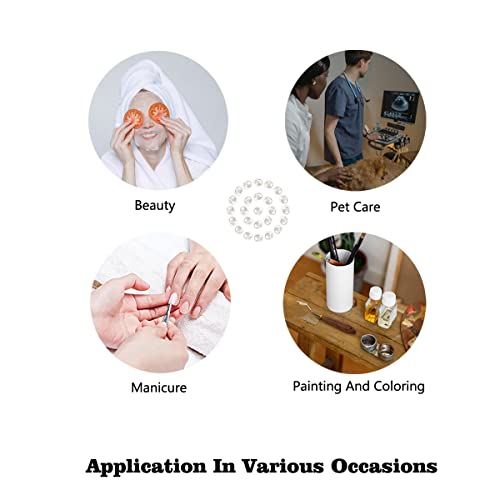 Medium Disposable Nitrile Finger Cots Anti-Static Lens Finger Covers Beauty Protection Sleeves Not Allergic 100pcs (White) - color: White
