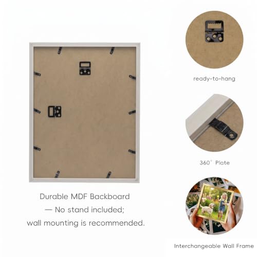 ArtbyHannah Gallery Wall Frame Set, 8 Pack Gold Picture Frames, Large - color: Gold, size: Large