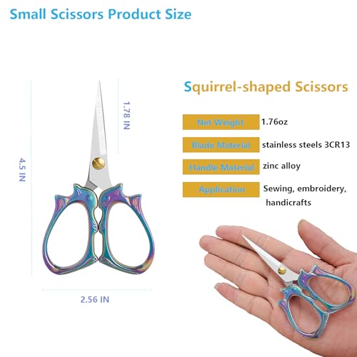 2 Pieces Embroidery Scissors Sharp Sewing Crochet Yam Scissors,Small Scissor All Purpose For Sewing, Cross Stitching, Crafts, Arts & Crafts Handmade DIY Tools