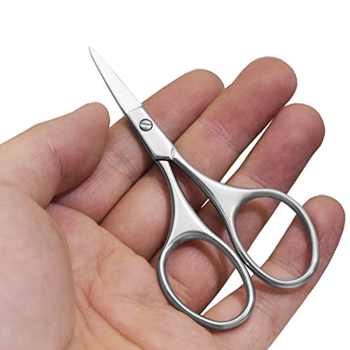 Multicolor Professional Grooming Scissors for Facial Hair Removal - color: Silver Set D