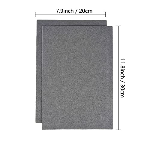 Jtnohx Color Felt Fabric Soft Felt Sheets for Crafts Light Grey 20Pcs 1.4mm - color: Light Grey