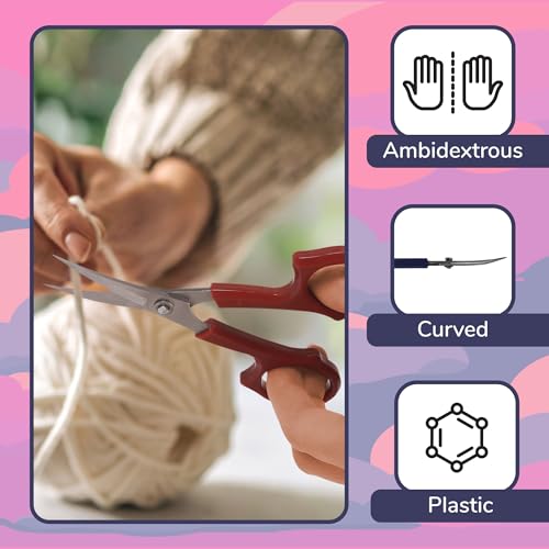 JubileeYarn Curved Coated Embroidery Scissor - Red - 1 Unit - color: Coated Curved - Red, size: 1 Unit