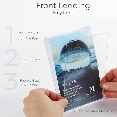 Mantello 4x6 Picture Frame, Acrylic Picture Frames 4x6, Set of 12 - color: Clear, size: 4x6 - 12 Pack