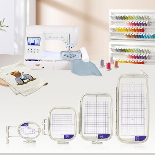Sew Tech 4pcs Embroidery Hoop for Brother, 1x2.5 4x4 5x7 5x12in Frame Set - color: 4in1 Set