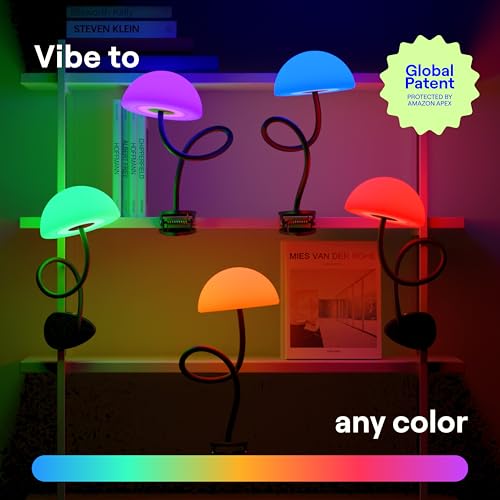 Shroommate Dorm Room Essential Clip On Bed Light for Dorm Room - Black - color: Black