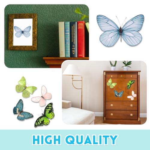 3 Sheets Butterfly Rub on Transfers Waterproof Furniture Transfers Decals Vintage Butterfly Flower Rub on Decals Wood DIY Transfer Stickers for Door Wall Cabinet Crafts Home Decor 6" x12" - style: Butterfly