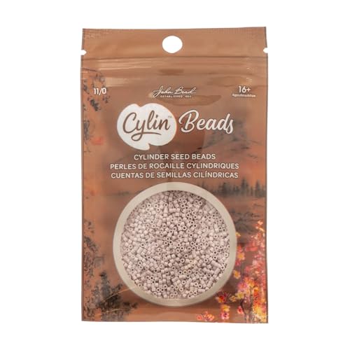 John Bead 25g Cylin Beads Opaque Pale Rose 11/0 Glass Cylindrical Seed Beads for Jewelry Bracelets Necklaces Earrings Making Embroidery - color: Pale Rose