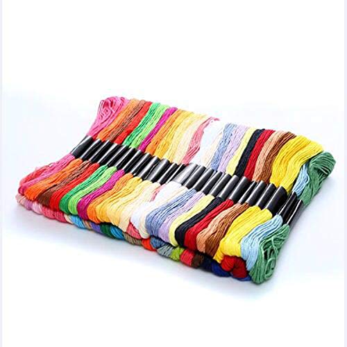 100pcs Random Color Embroidery DIY Silk Line Branch Threads Similar Dmc Thread Floss Skein Cross Stitch Thread