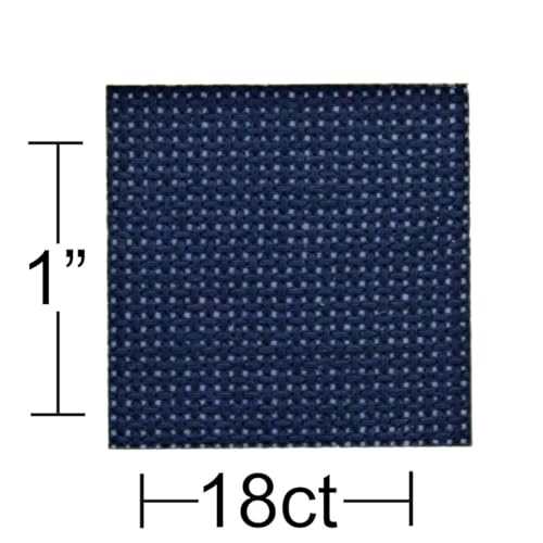 Essentials By Leisure Arts Aida Cloth, 18 Count, Navy, 3pc, Bulk, Cross Stitch Fabric, Embroidery Fabric, Cross Stitch Supplies for Crafting, Stitching, and Sewing Projects 30x36 - color: Navy