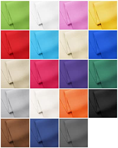 Craftido-19 Options-100% Cotton Fabric by The Yard in Solid Color 44”Wide by 3yd (9 ft) -Medium Weight 5.2 oz-Soft Cotton for Quilting, Sewing, Crafts, Binding, Backing and Lining - Cream - color: Cream