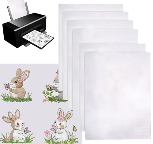 Sticky Water Soluble Embroidery Stabilizer Paper Stabilizer 6 Pcs Stick and Stitch Template Paper wash Away Embroidery Patterns - Allowed for Drawing Printting for Cross Stitch & Needlework