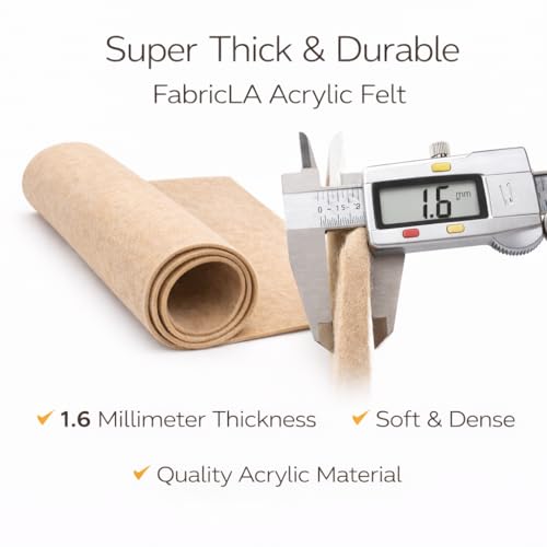 FabricLA Felt Fabric 72" Wide 1.6mm Thick Acrylic Felt by The Yard - Soft Felt Fabric for DIY Crafts Sewing School Projects Wall Decor & Accessories - Green, 3 Yard - color: Green, size: 3 Yard