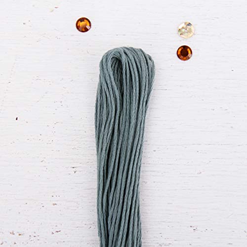 12 Skeins ThreadArt Cotton Embroidery Floss, Antique Grey - color: Antique Grey