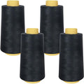 Superpunch SuperSew Thread, 4 Cones of 3000 m, Pack of 4, Dark Gray 3195 - color: Dark Gray 3195