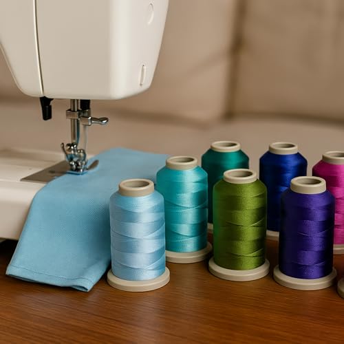 Mixed Color Embroidery Thread Set of 8 | 903 | 1497 | 9071 | 8883 | 9037 | 9723 | 1331 | 8068 | 15 Gr Polyester Embroidery Machine Thread (8, Pastel Colors) - color: Pastel colors