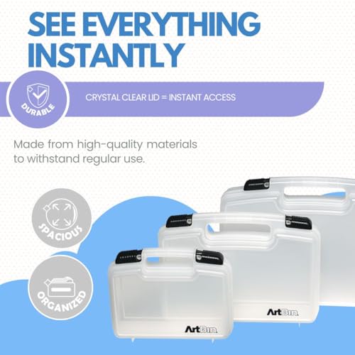 ArtBin 10-Inch Quick View Deep Base Carrying Case, Translucent - size: 10 inch - Deep