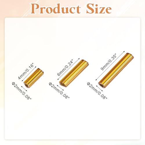 MECCANIXITY 2000pcs Glass Bugle Beads 4/6/9mm Long Tube Cylinder Beads - color: Brown