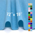 Sky Blue Felt Fabric 72" X 18" 1.6mm Thick Soft Rectangle Felt Sheet - color: Sky Blue, size: 72" X 18"(Half Yard)