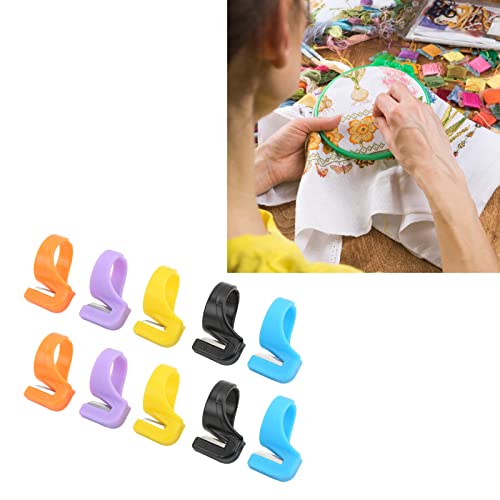 GLOGLOW 10Pcs Ring Thread Cutter, Portable Quilting Tool