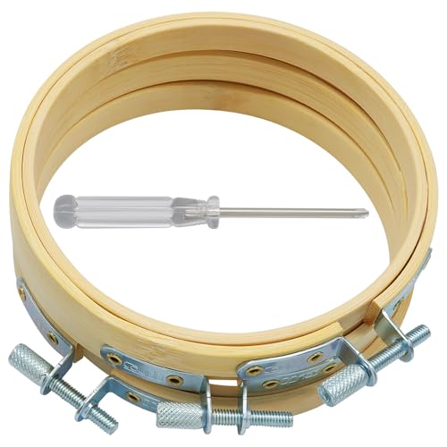 Unlorspy 6Pcs 4Inch Circle Embroidery Hoops - size: 4"