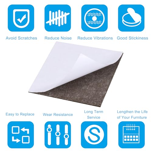 PATIKIL 8x8 Inch Lamp Base Felt, 5Pack 2mm Thickness Square Felt Furniture Pad Soft Adhesive Non-Slip Anti-Scratch Backed Felt for Lamp Furniture DIY Craft, Coffee - color: Coffee, size: 8x8 Inch